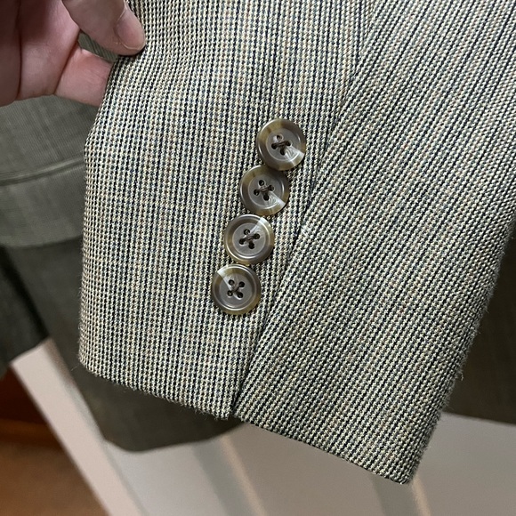 CHAPS Khaki Suit Blazer Jacket!  Size 44R - Picture 8 of 9